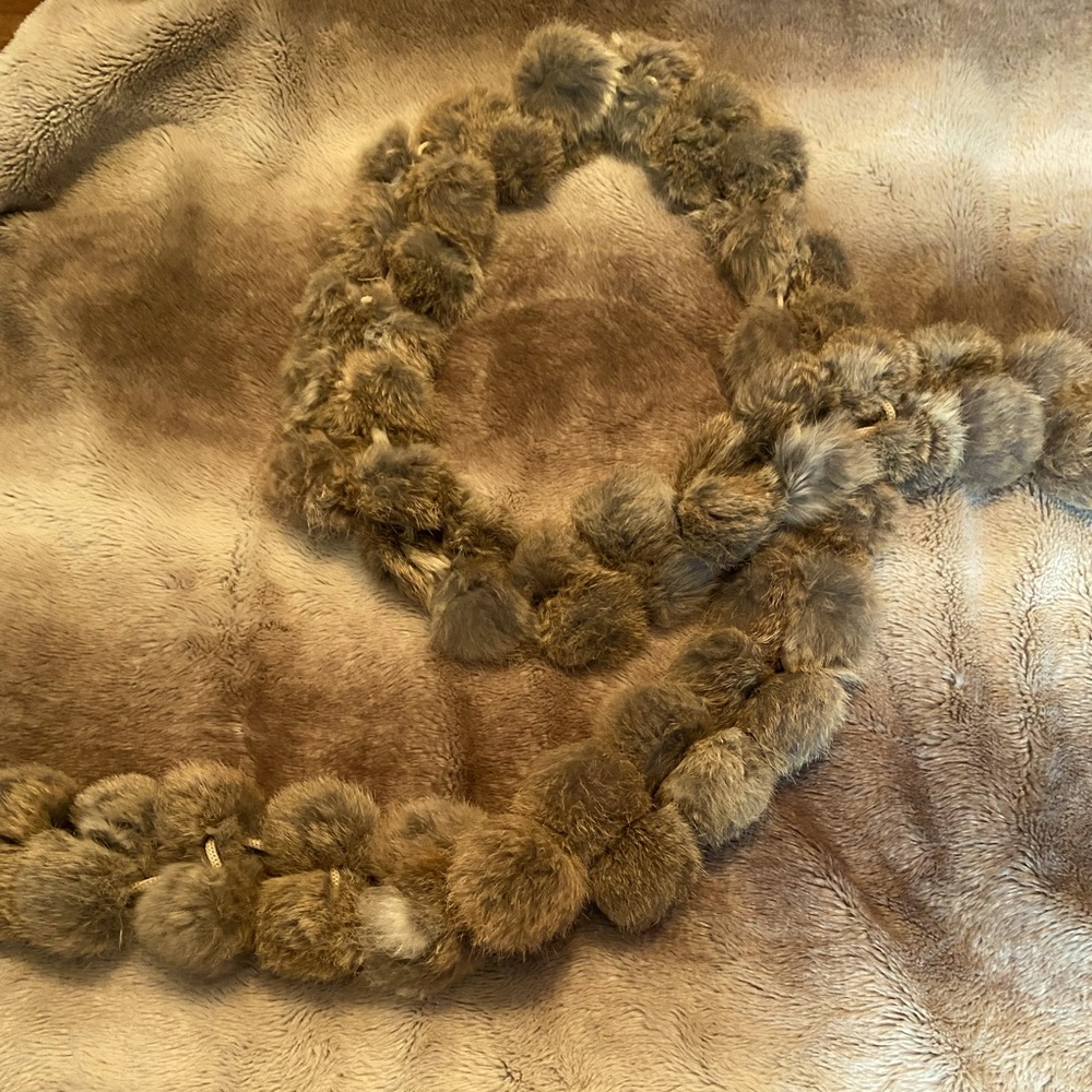 Genuine Rabbit Fur scarf